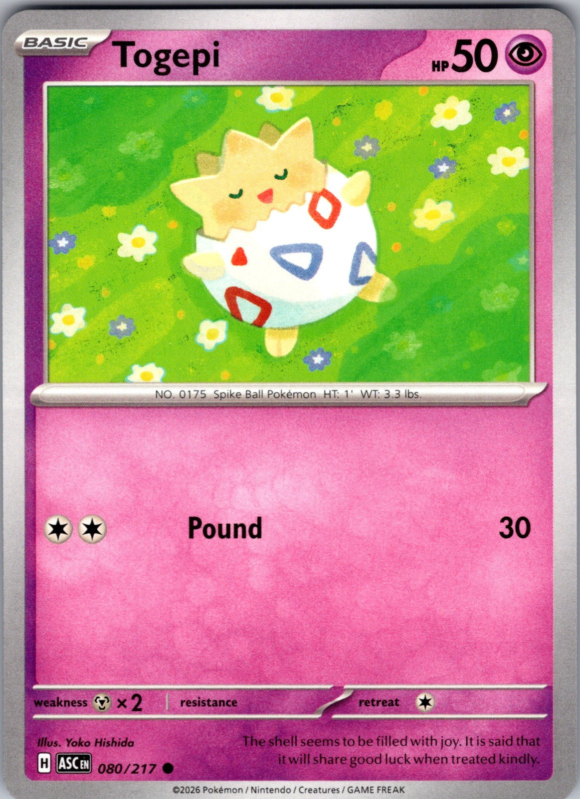 Togepi Common ME: Ascended Heroes 080/217 LP
