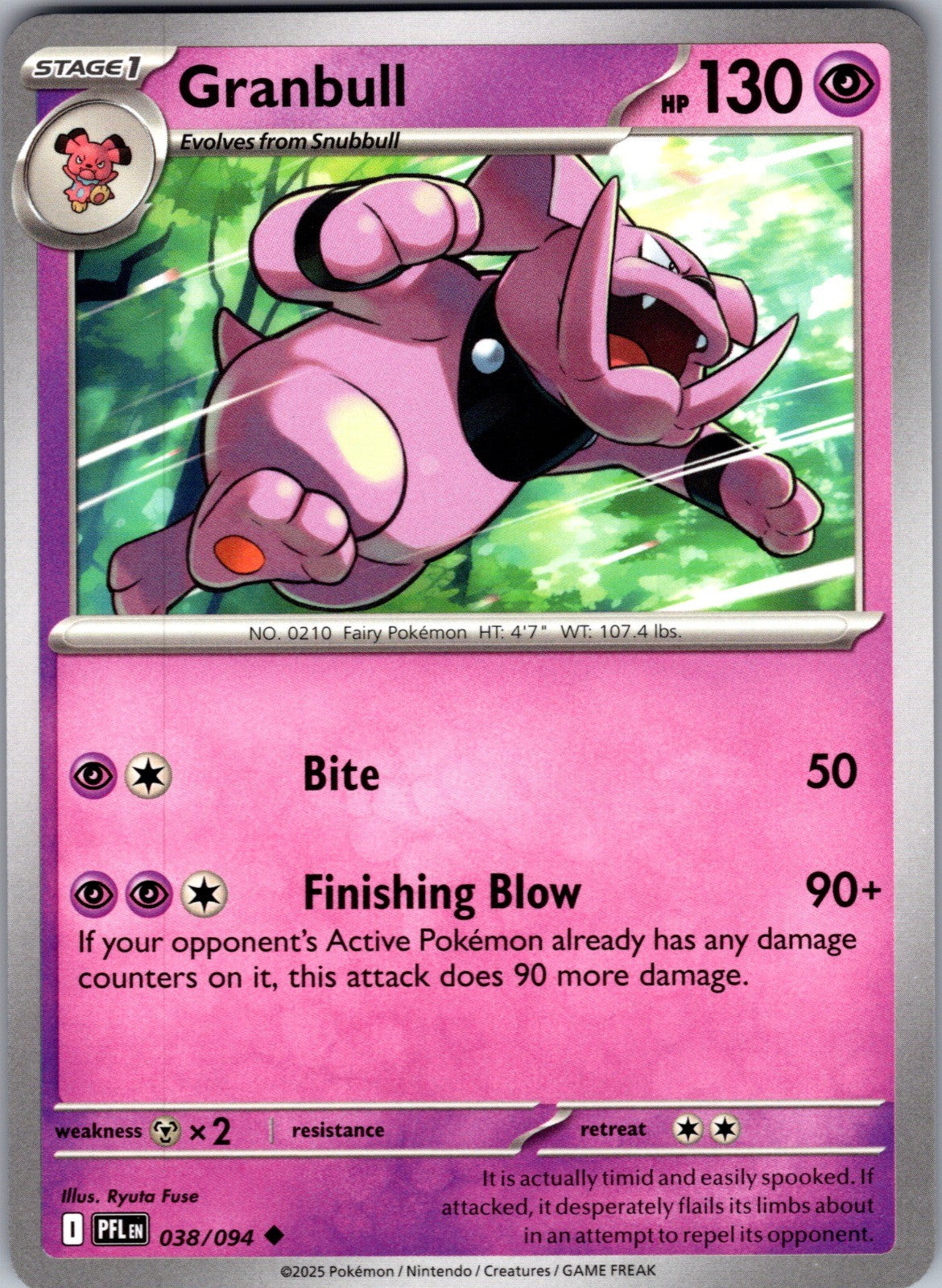 Granbull Uncommon ME02: Phantasmal Flames 038/094 LP