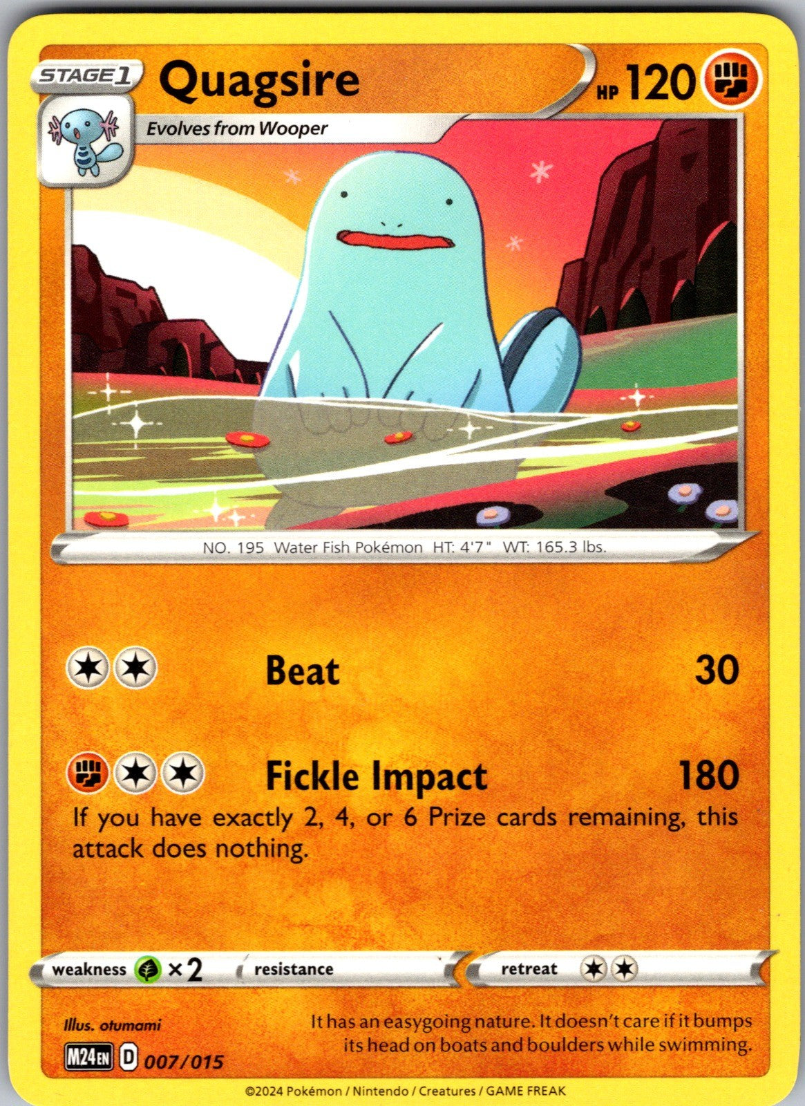 Quagsire Promo McDonald's Promos 2024 007/015 LP