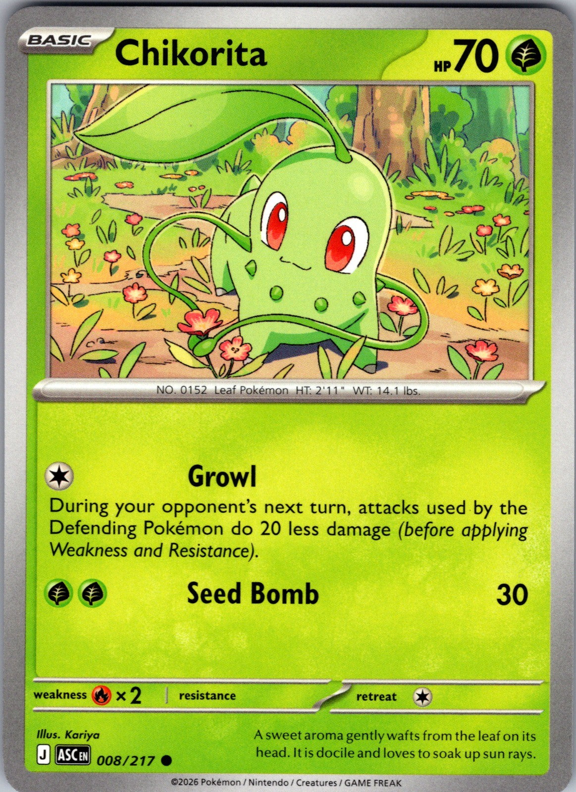 Chikorita Common ME: Ascended Heroes 008/217 LP