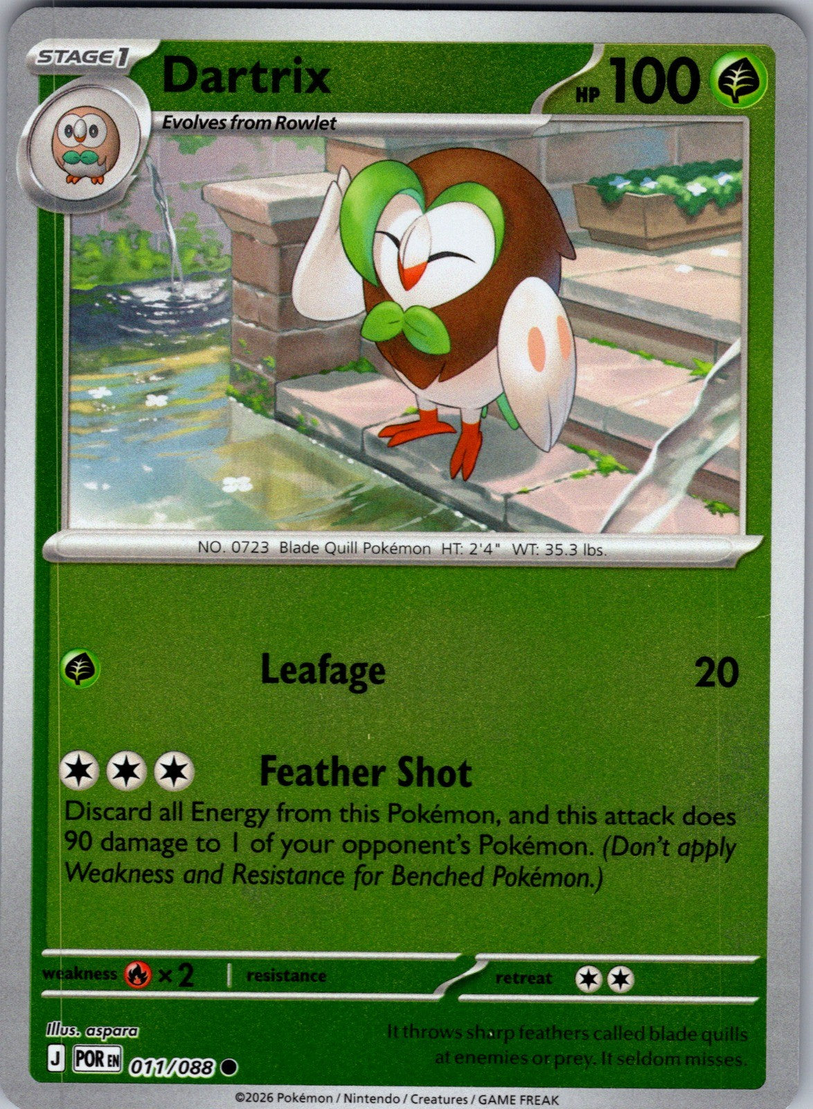 Dartrix Reverse Holo Common ME03: Perfect Order 011/088 LP