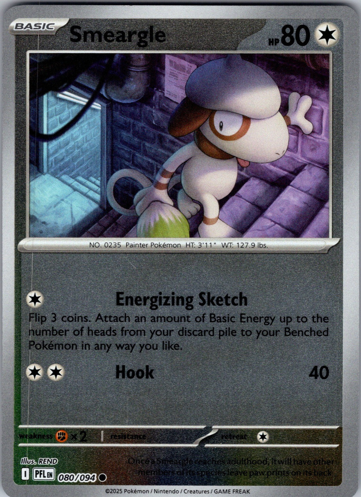 Smeargle Reverse Holo Common ME02: Phantasmal Flames 080/094 LP