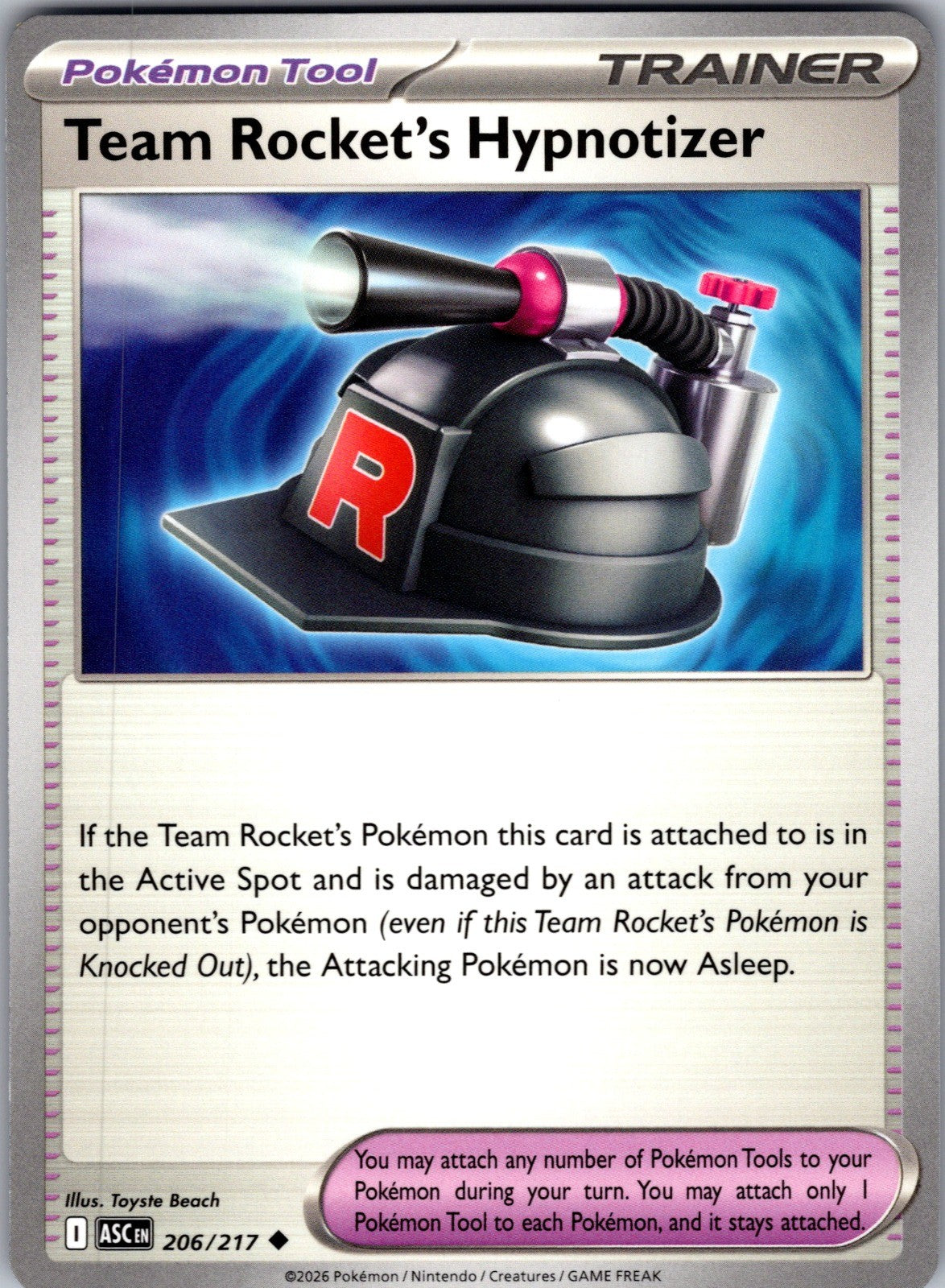 Team Rocket's Hypnotizer Uncommon ME: Ascended Heroes 206/217 LP