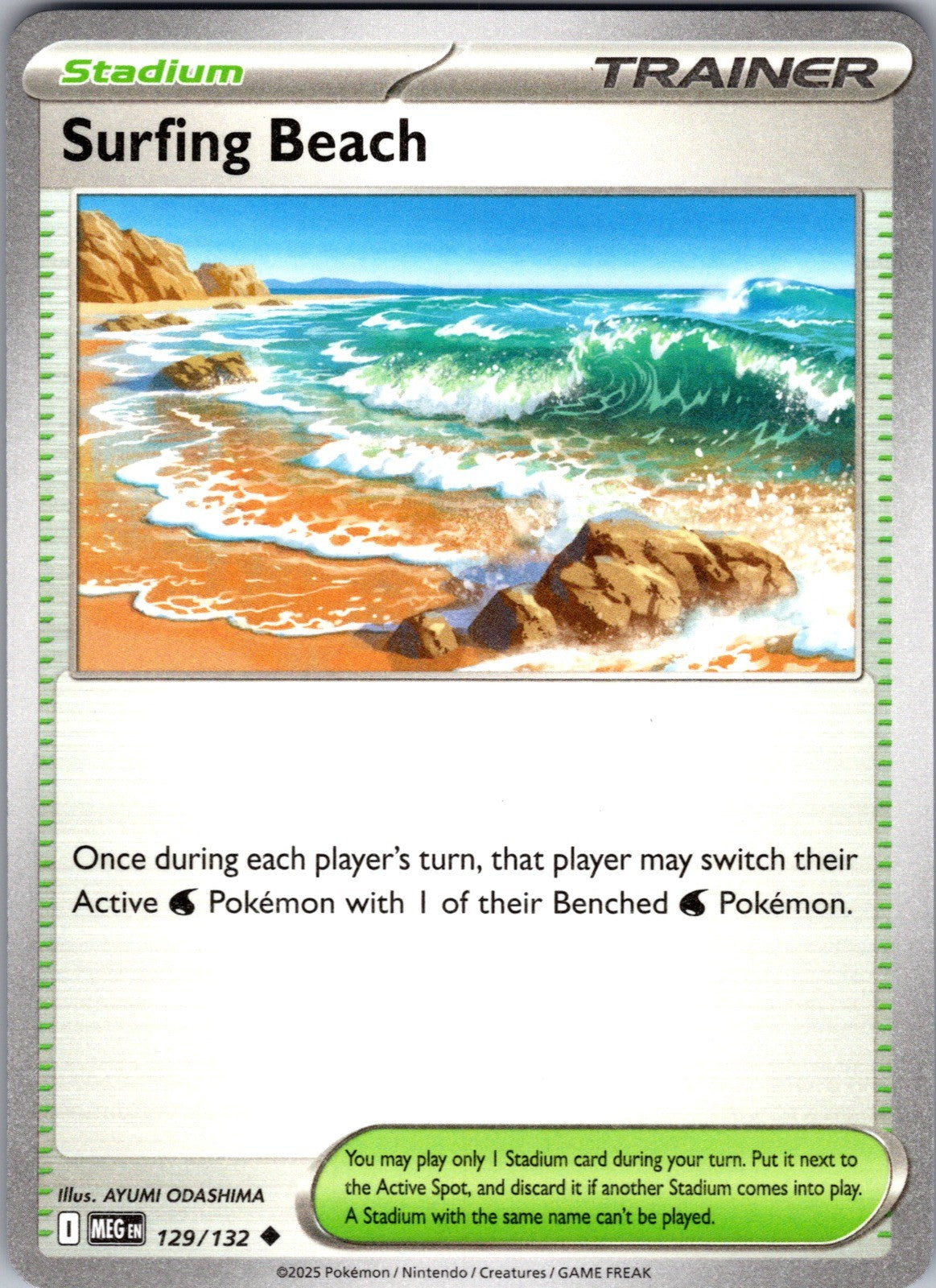 Surfing Beach Uncommon ME01: Mega Evolution 129/132 LP