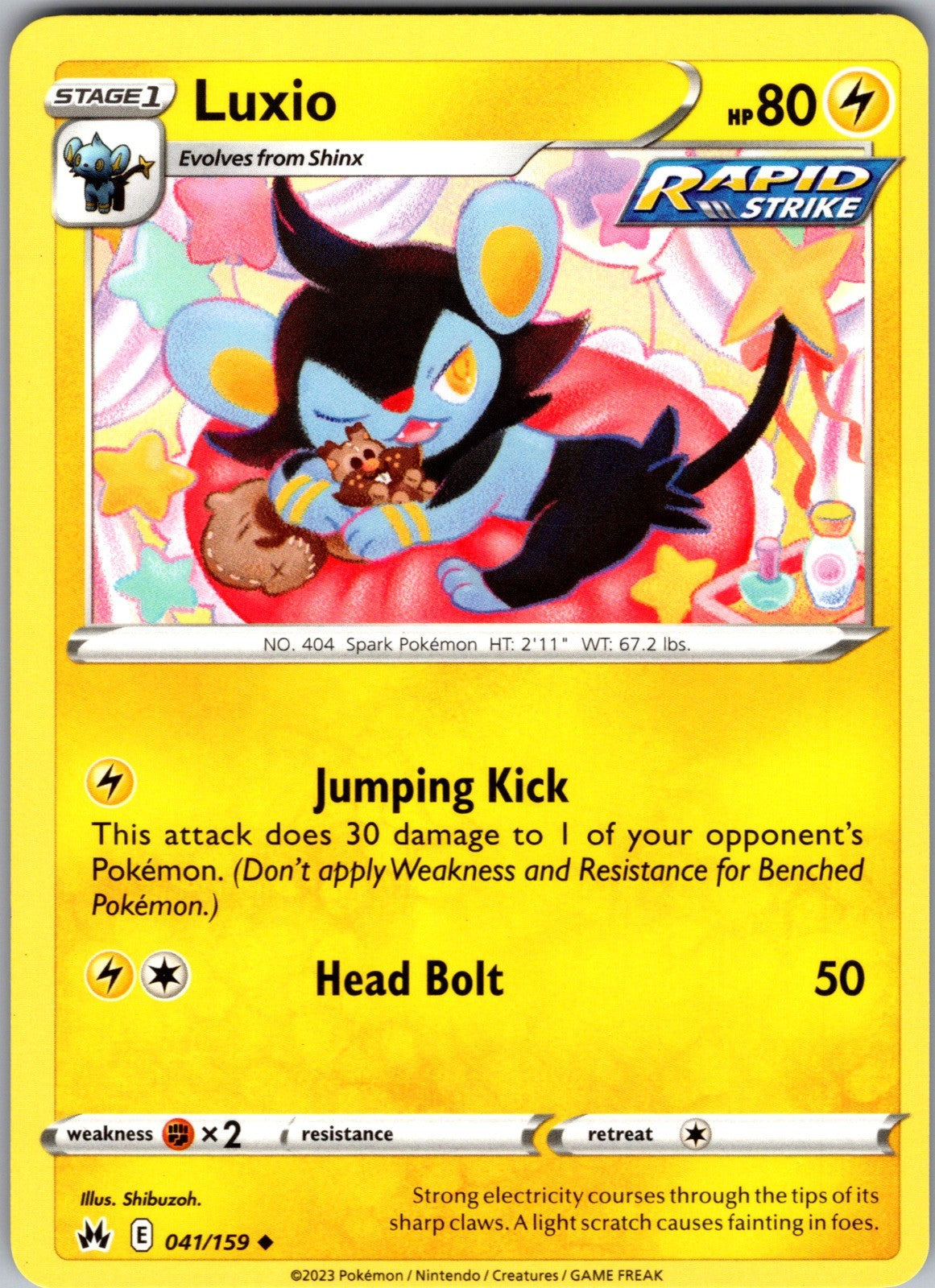 Luxio (41) Uncommon Crown Zenith 041/159 LP