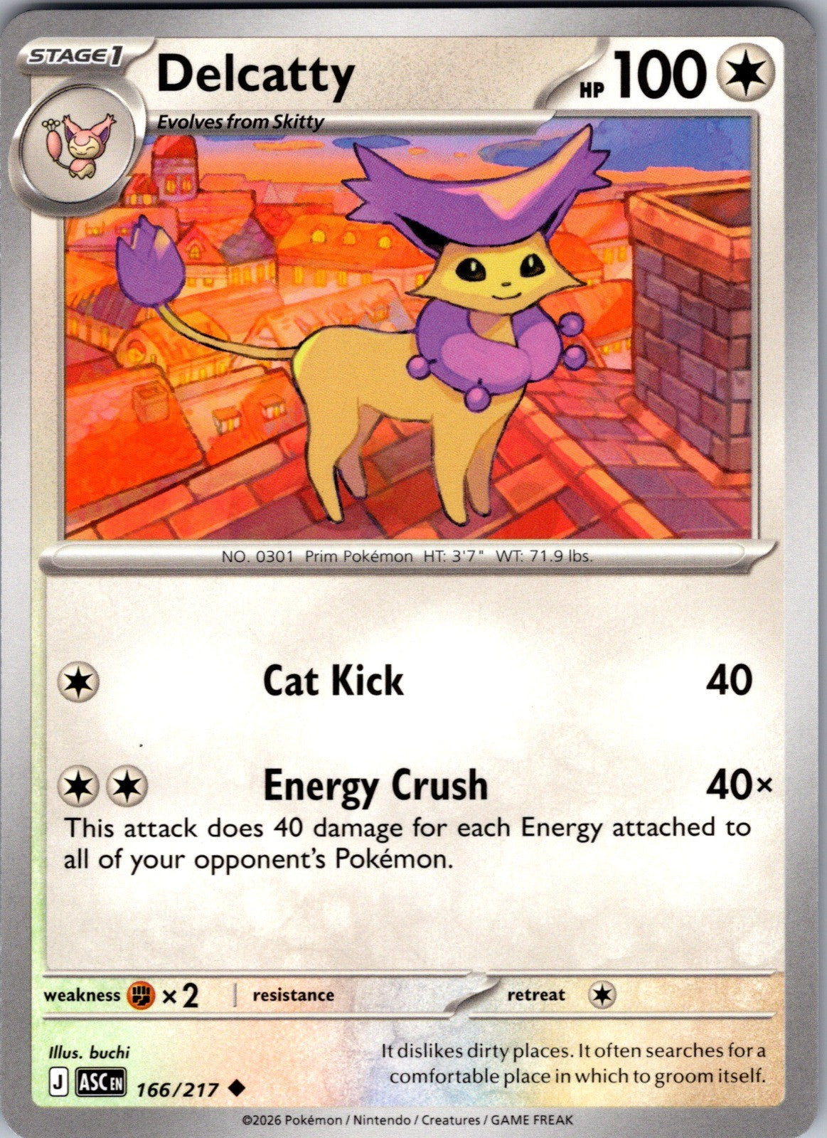 Delcatty Uncommon ME: Ascended Heroes 166/217 LP
