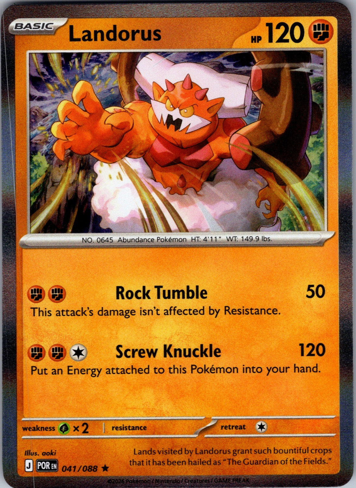 Landorus Holo Rare ME03: Perfect Order 041/088 LP