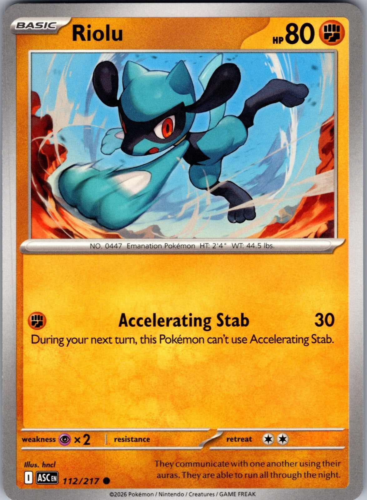 Riolu Common ME: Ascended Heroes 112/217 LP