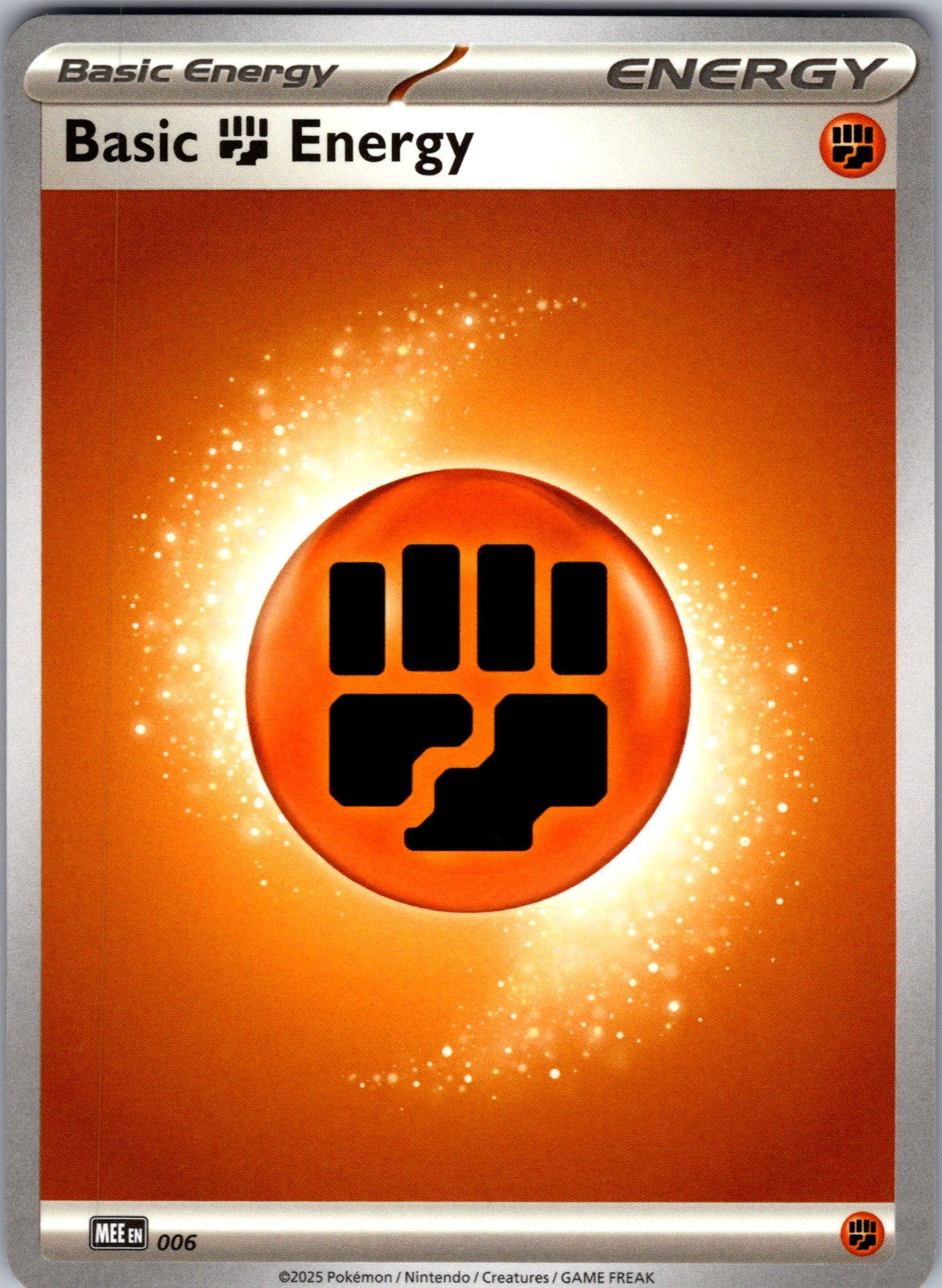 Basic Fighting Energy - 006 Common MEE: Mega Evolution Energies 6 LP