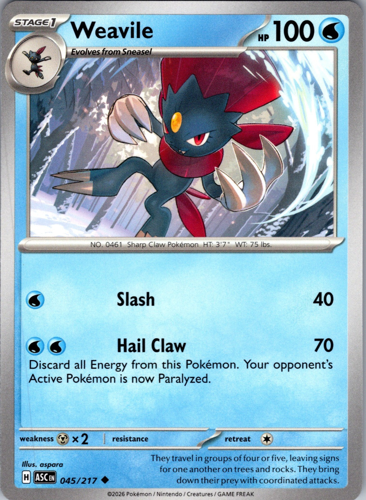Weavile Uncommon ME: Ascended Heroes 045/217 LP