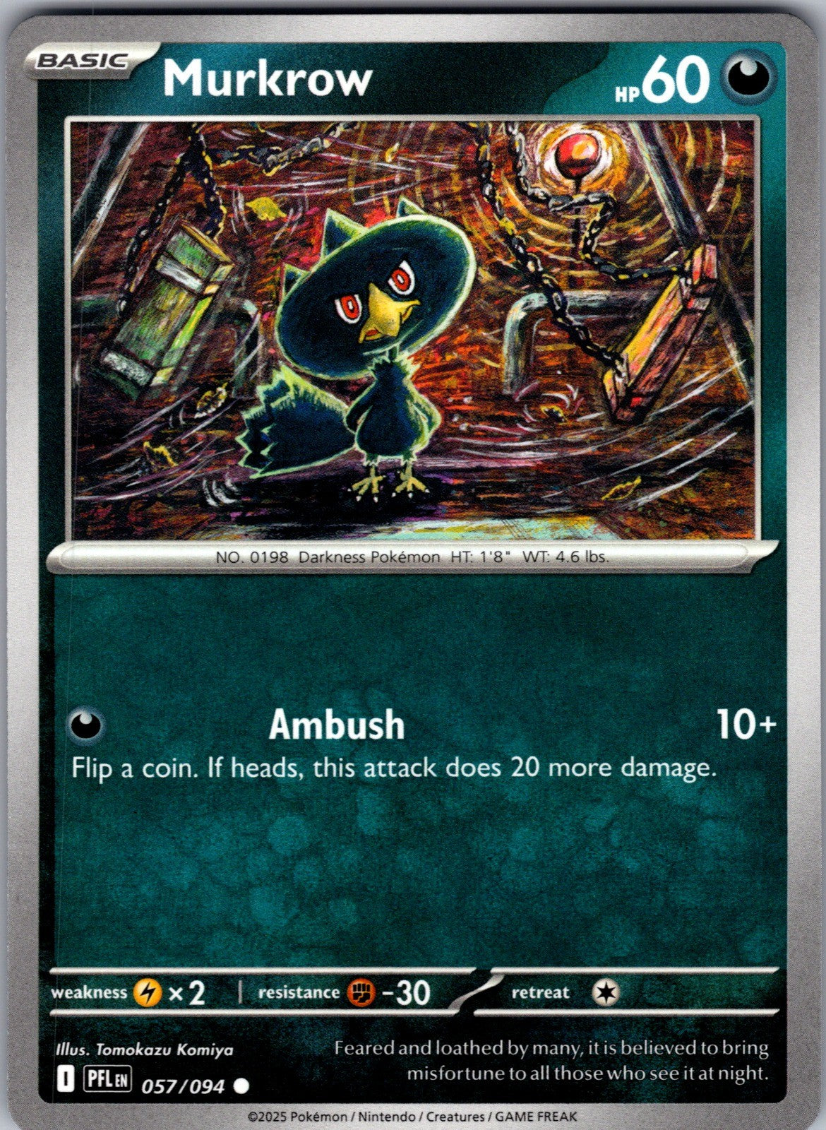 Murkrow Common ME02: Phantasmal Flames 057/094 LP
