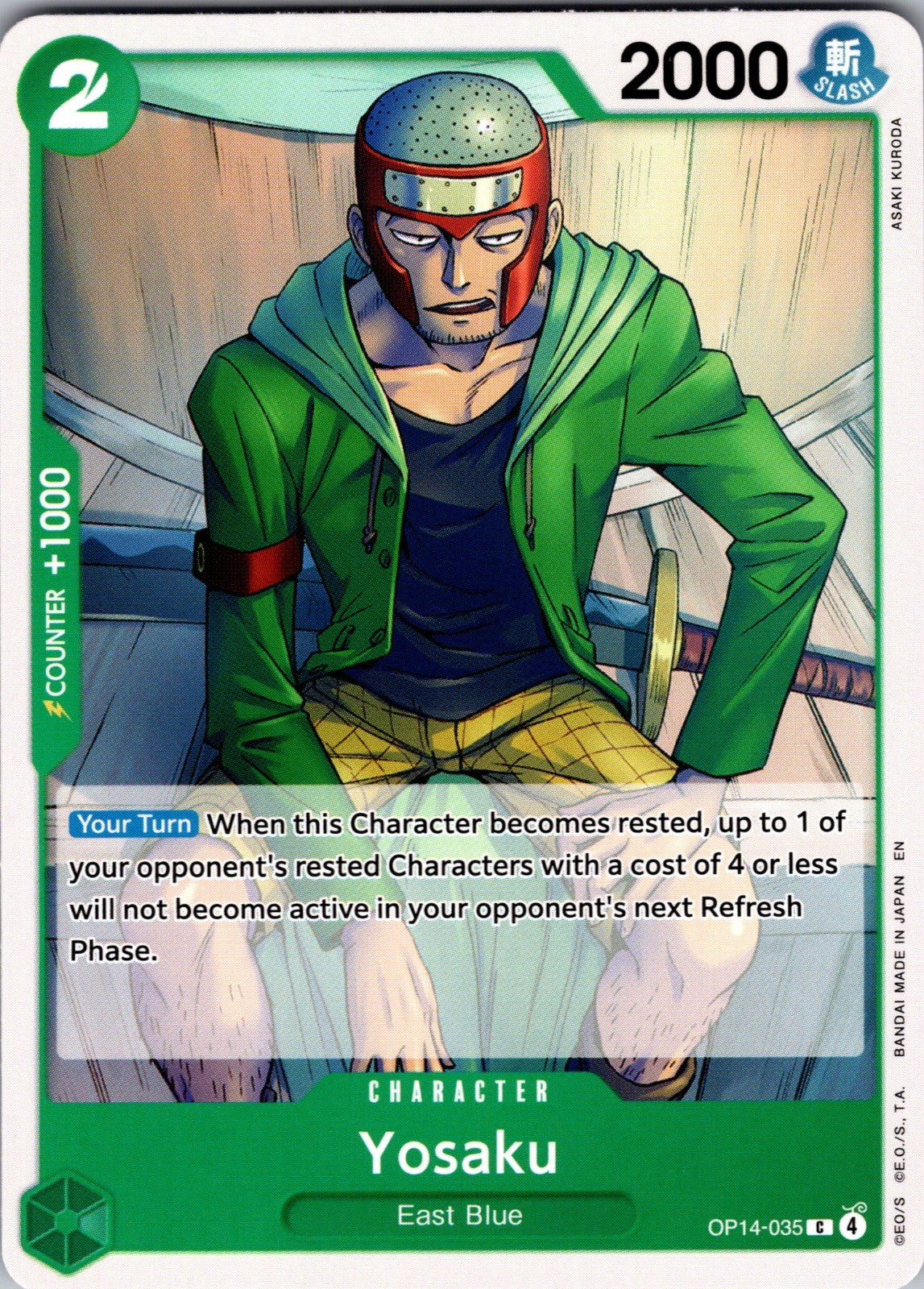 Yosaku C The Azure Sea's Seven Release Event Cards OP14-035 LP