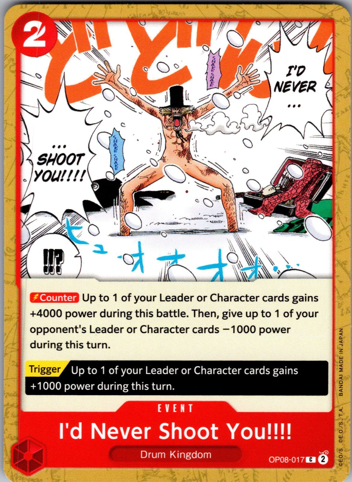 I'd Never Shoot You!!!! C Two Legends OP08-017 LP