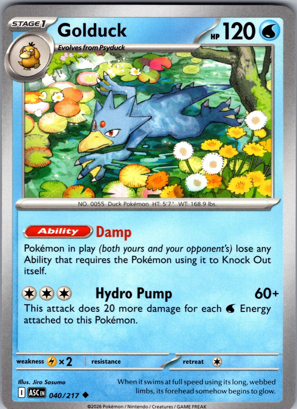 Golduck Uncommon ME: Ascended Heroes 040/217 LP