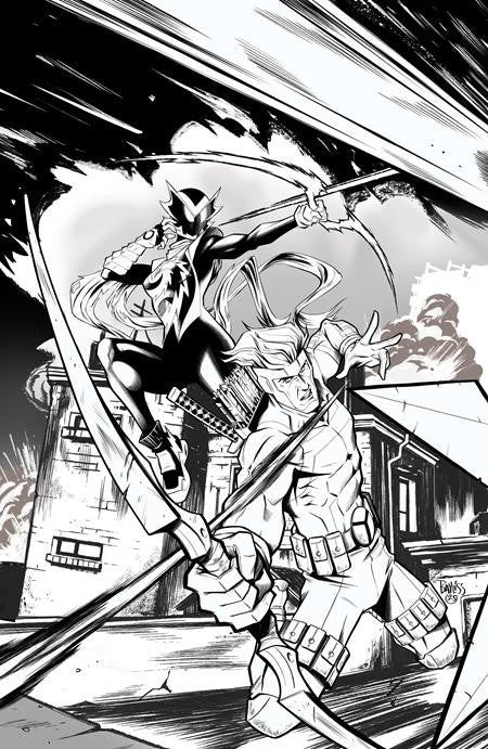 INFERNO GIRL RED BOOK TWO #1 (OF 3) CVR E DANIEL BAYLISS YOUNGBLOOD TEAM UP B&W