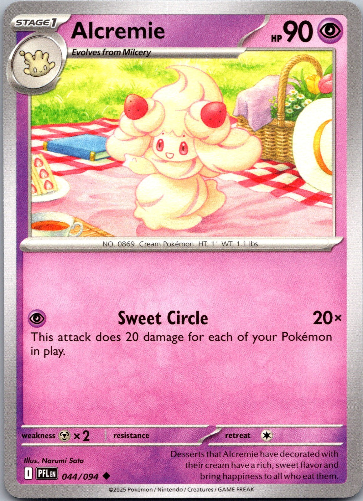 Alcremie Uncommon ME02: Phantasmal Flames 044/094 LP