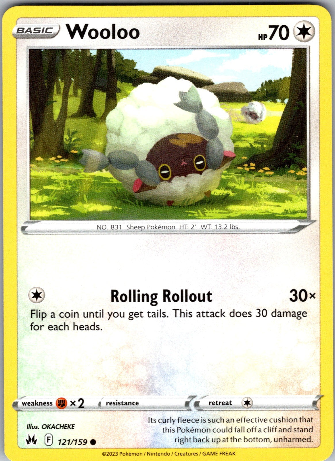 Wooloo Common Crown Zenith 121/159 LP