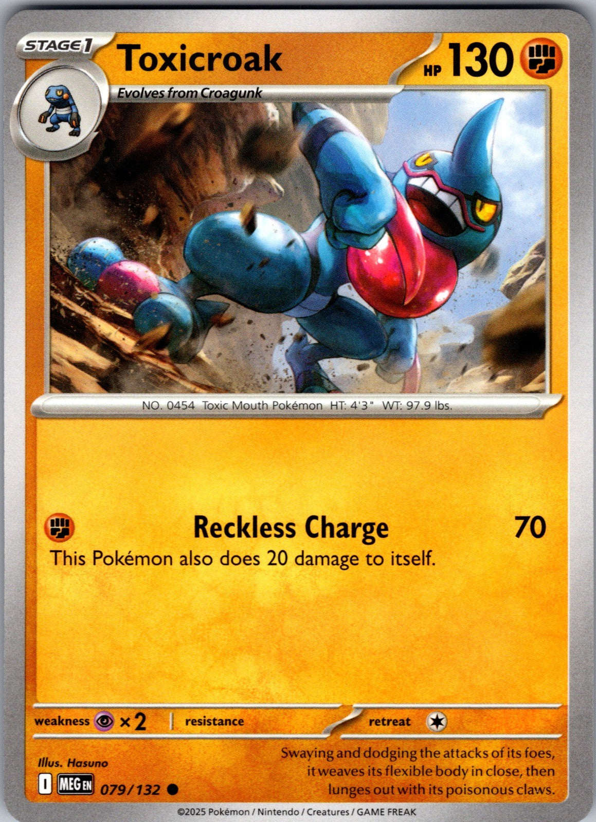 Toxicroak Common ME01: Mega Evolution 079/132 LP