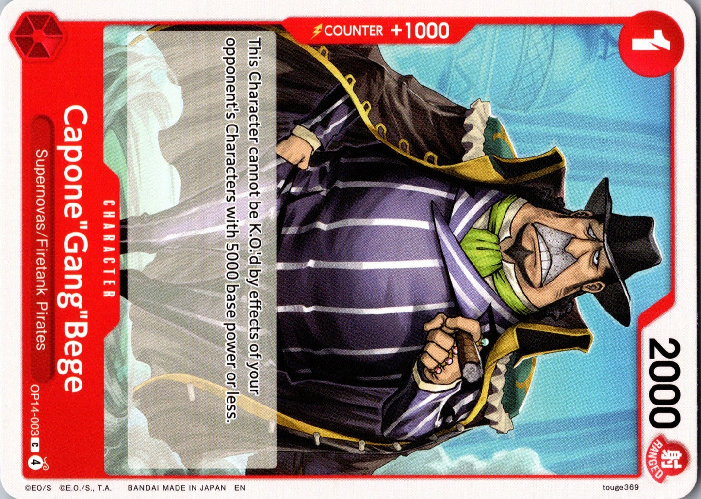Capone"Gang"Bege C Starter Deck 2: Worst Generation ST02-004 LP
