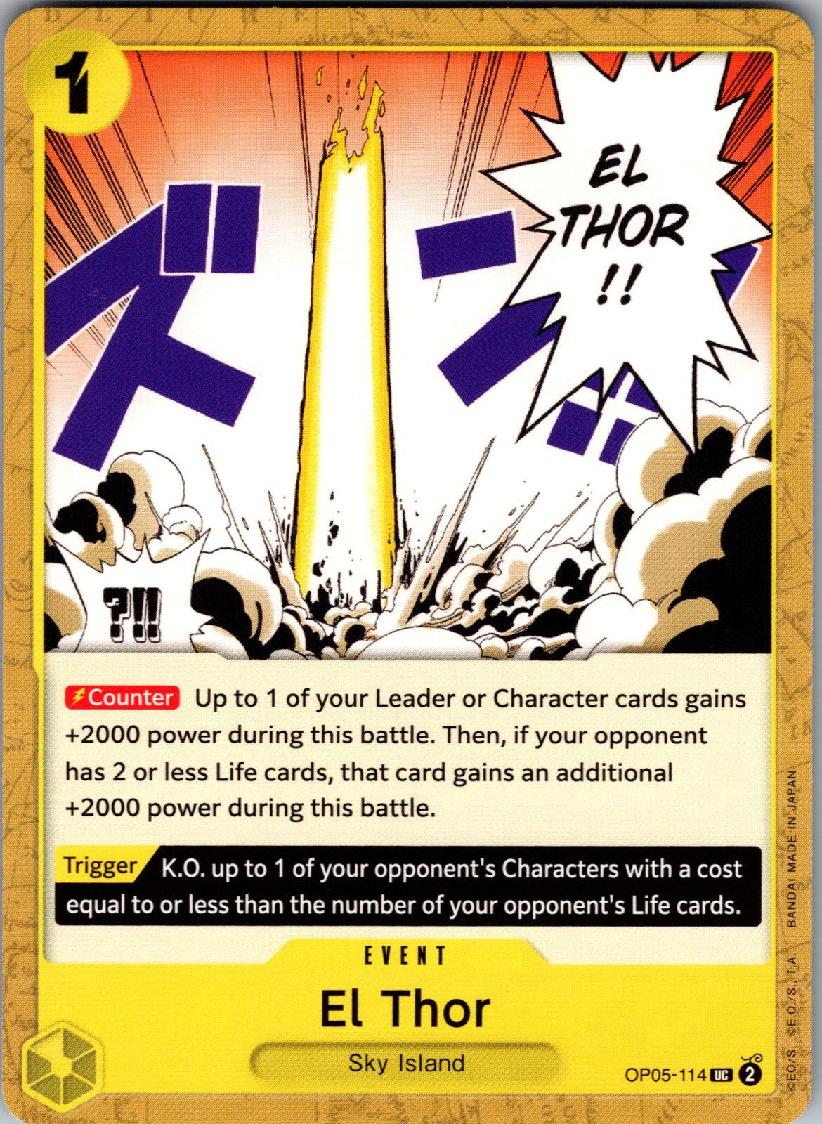 El Thor UC Awakening of the New Era OP05-114 LP