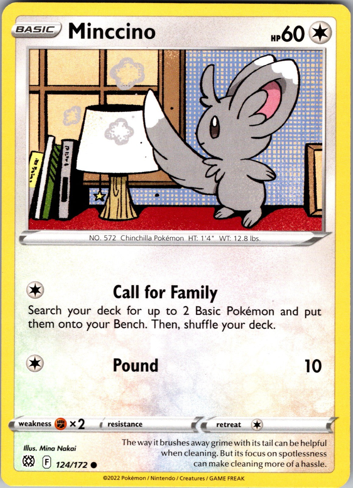 Minccino Common SWSH09: Brilliant Stars 124/172 LP