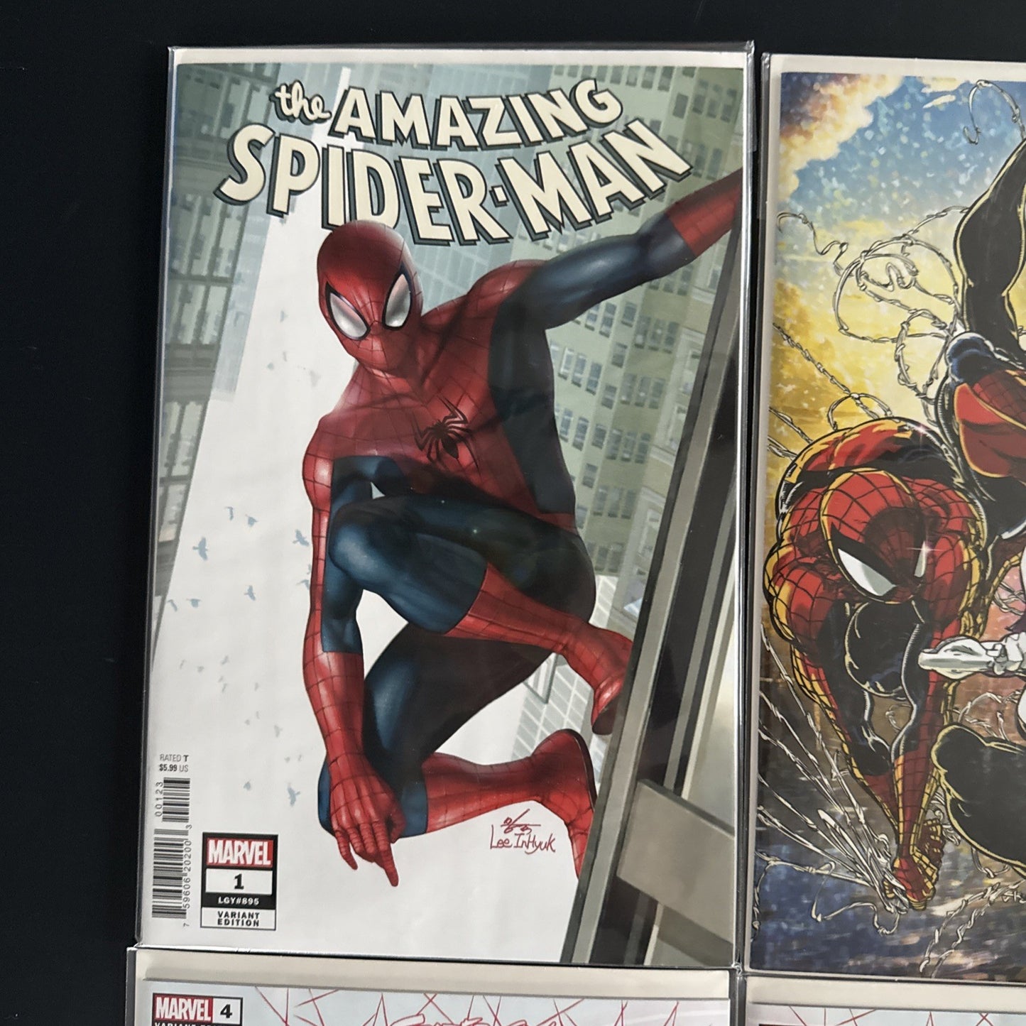 Spider-Man, spider Gwen, Miles Morales, Silk. Lobos Exclusive variant cover set