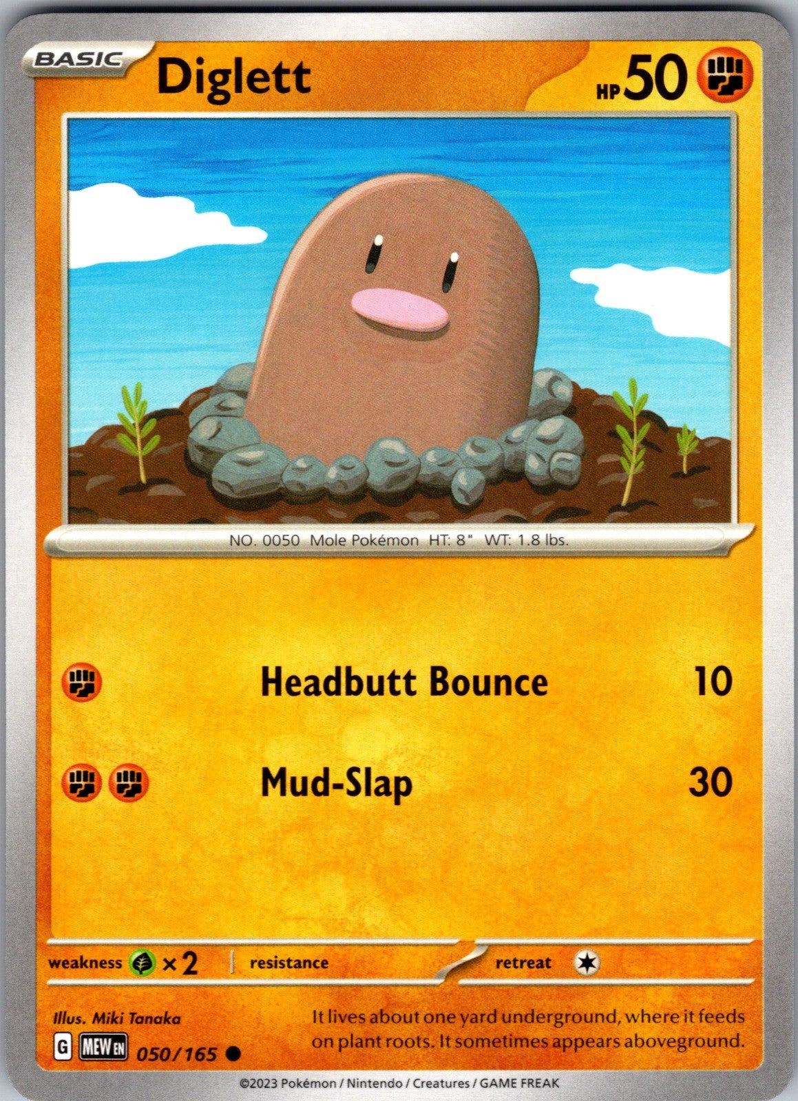 Diglett Common SV: Scarlet & Violet 151 050/165 LP