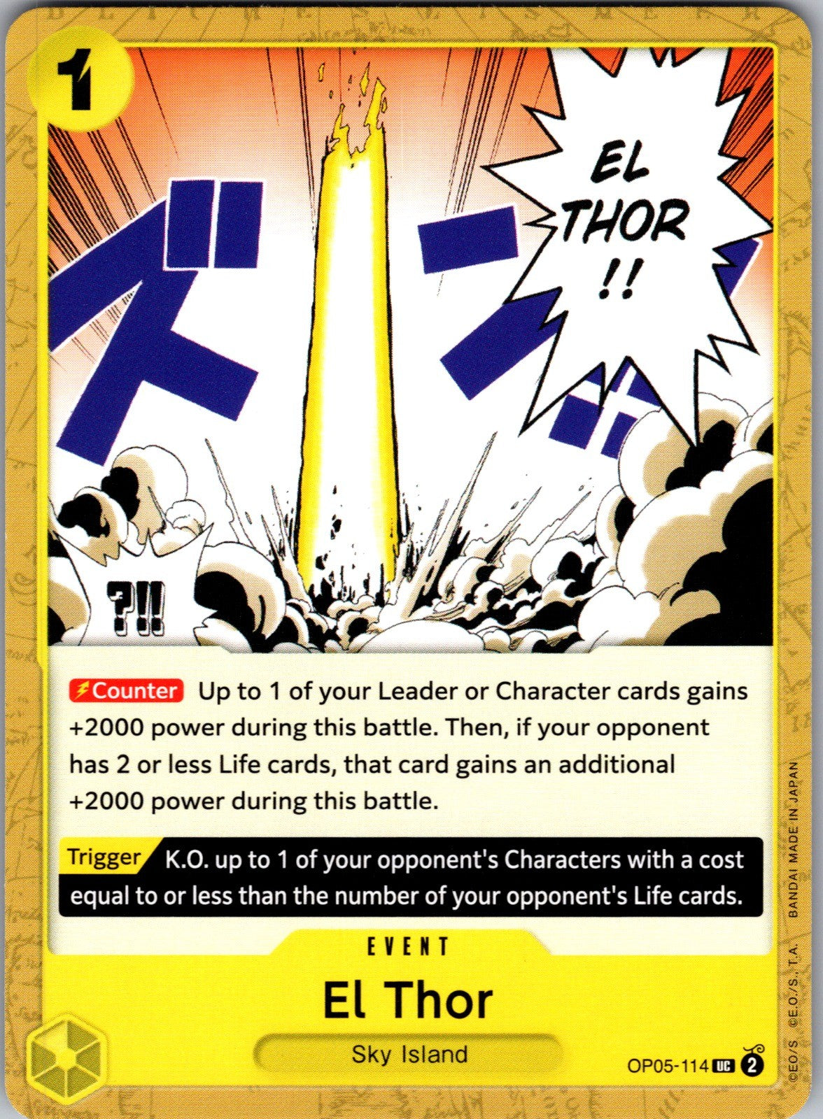 El Thor UC Awakening of the New Era OP05-114 LP