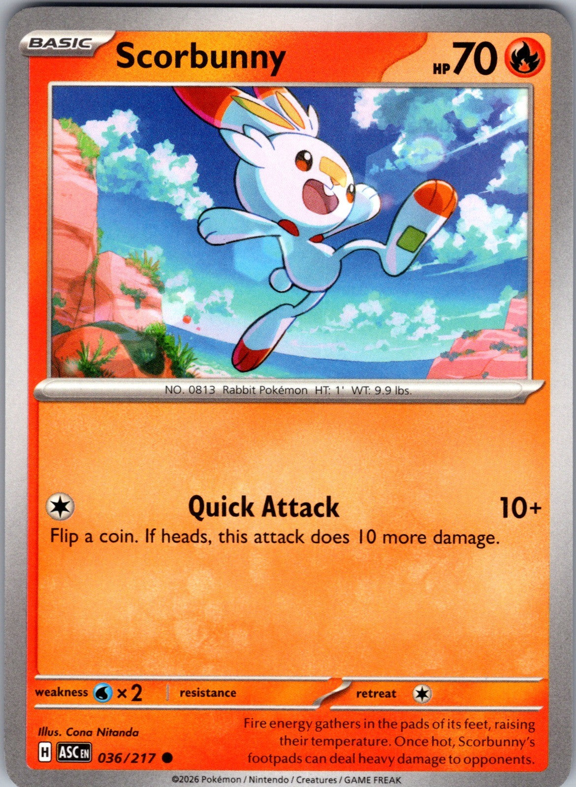 Scorbunny Common ME: Ascended Heroes 036/217 LP