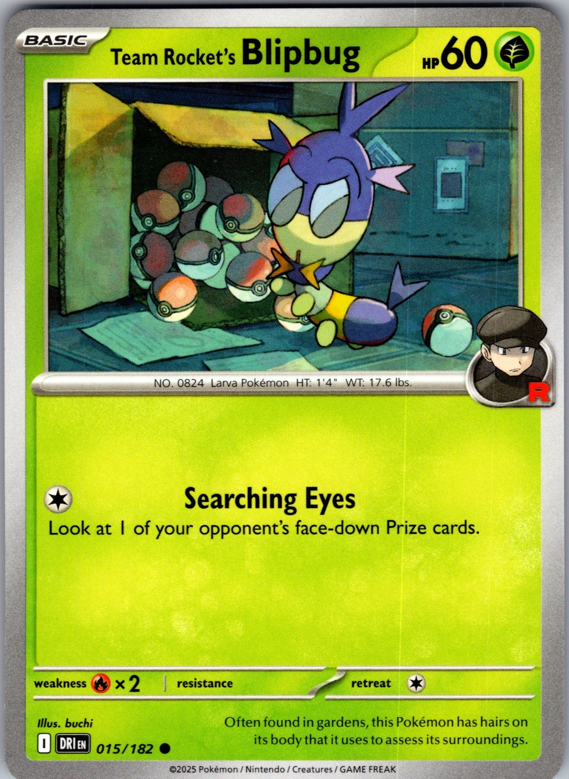 Team Rocket's Blipbug Common SV10: Destined Rivals 015/182 LP