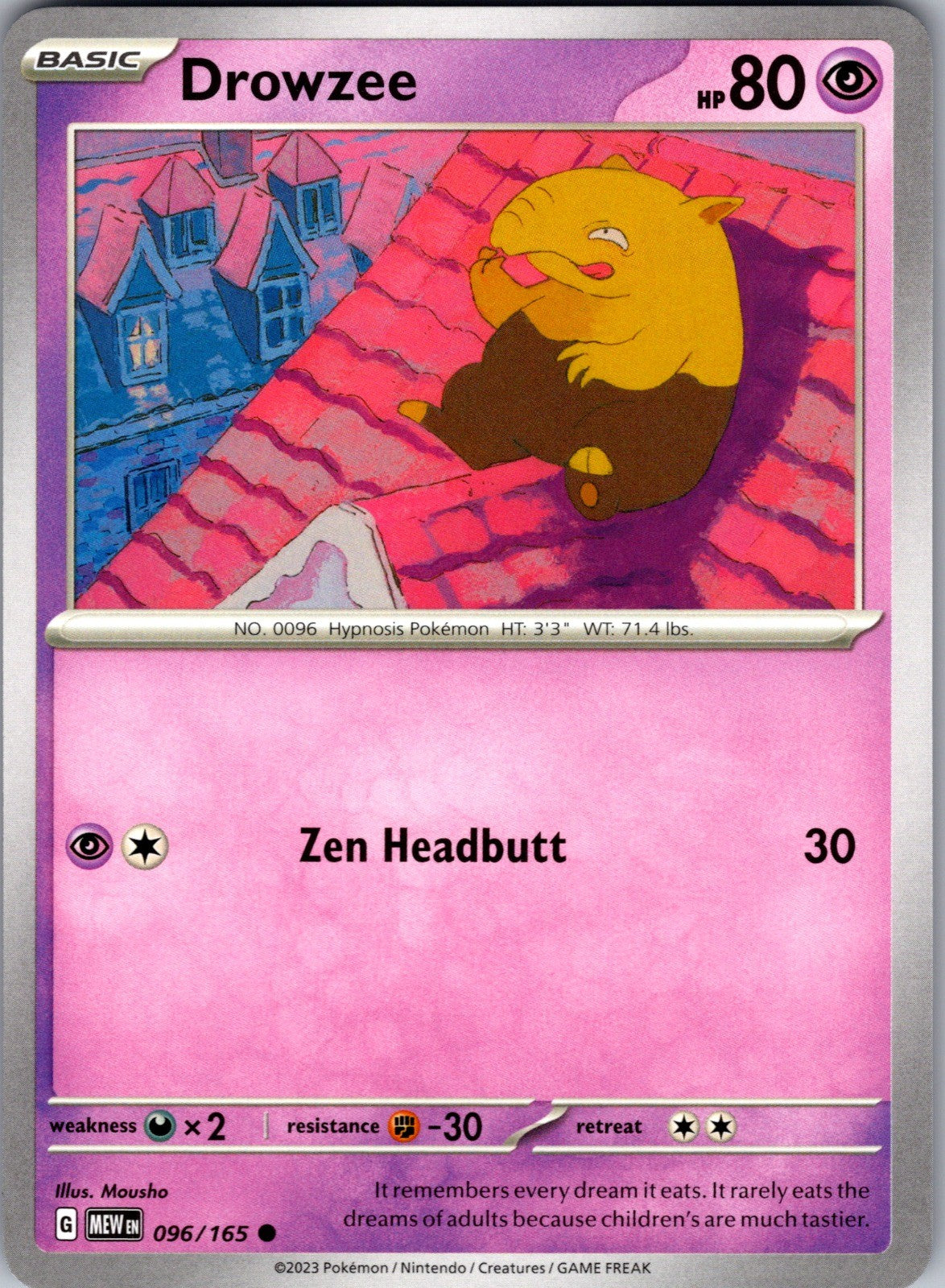 Drowzee Common SV: Scarlet & Violet 151 096/165 LP