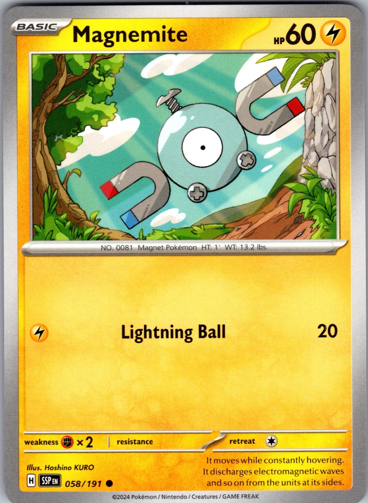 Magnemite Common SV08: Surging Sparks 058/191 LP