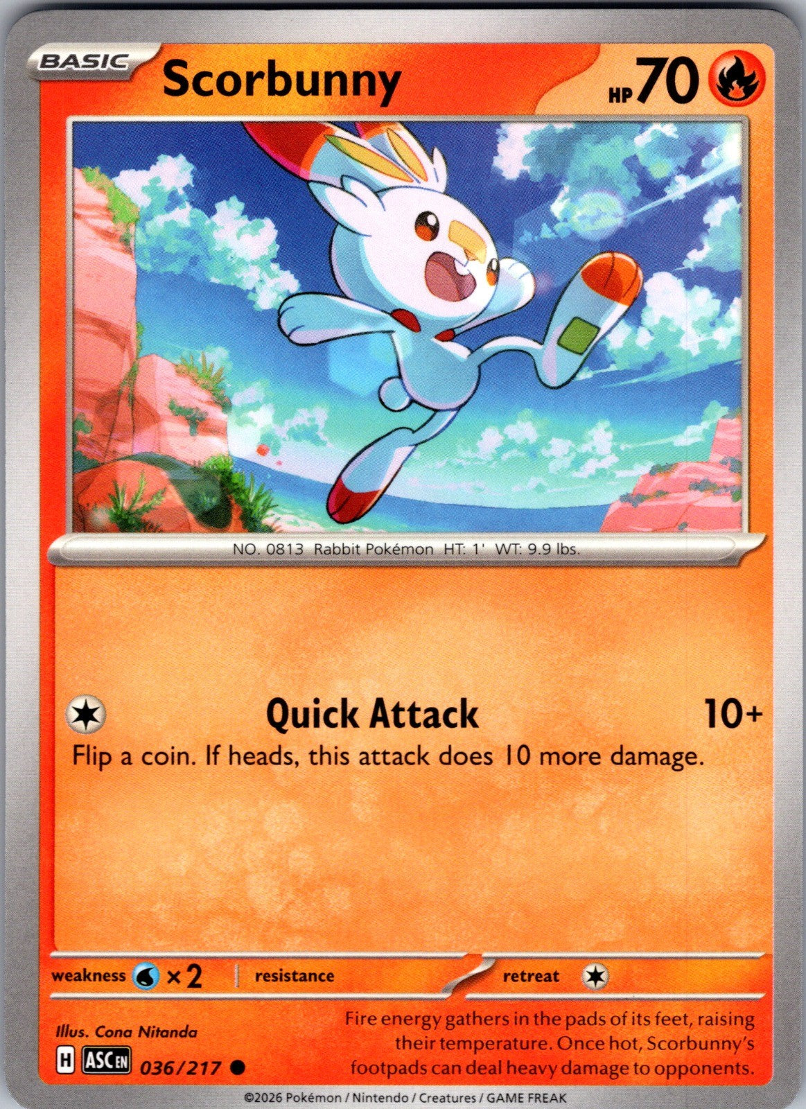 Scorbunny Common ME: Ascended Heroes 036/217 LP