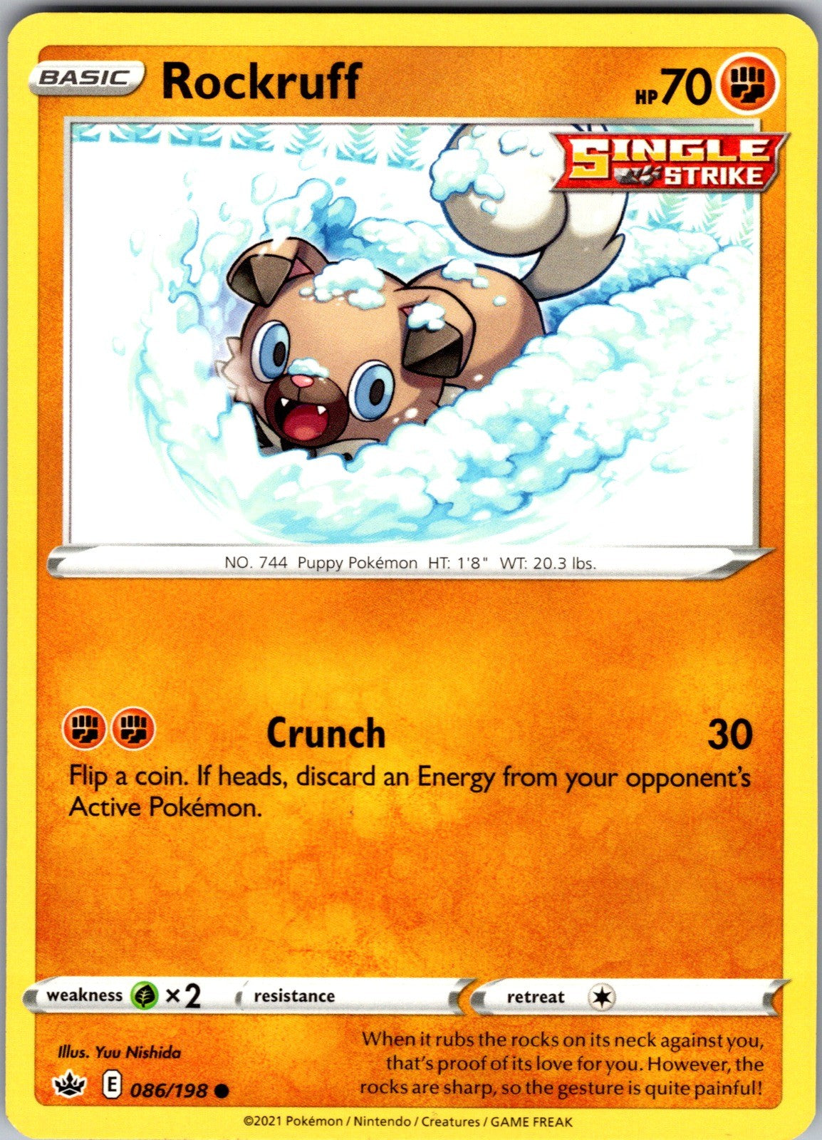 Rockruff Common SWSH06: Chilling Reign 086/198 LP