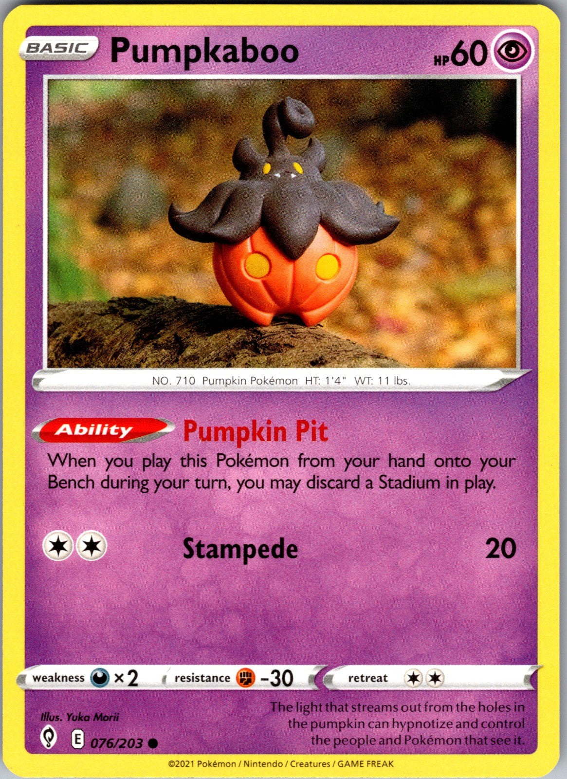 Pumpkaboo Common SWSH07: Evolving Skies 076/203 LP