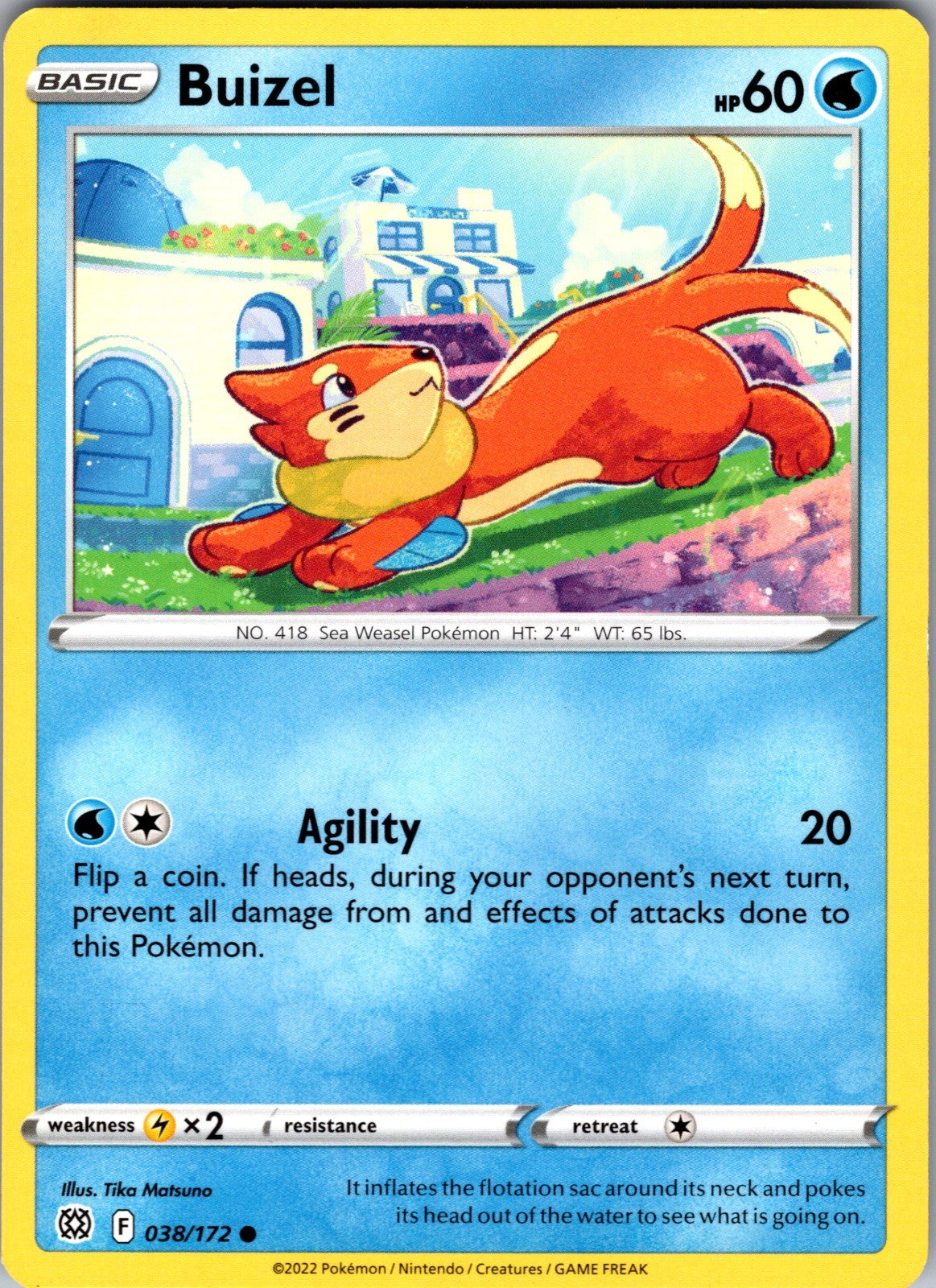 Buizel Common SWSH09: Brilliant Stars 038/172 LP