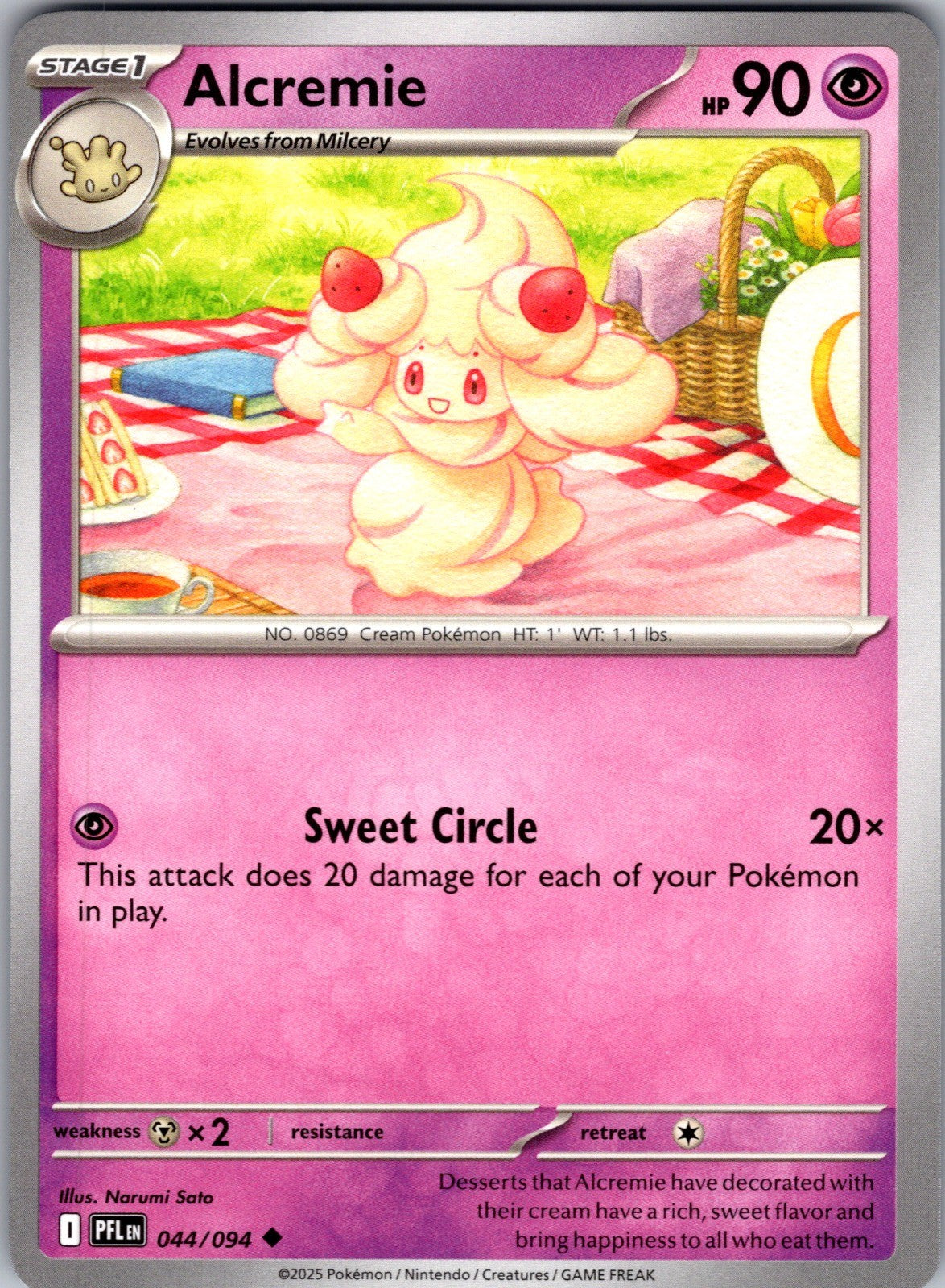 Alcremie Uncommon ME02: Phantasmal Flames 044/094 LP