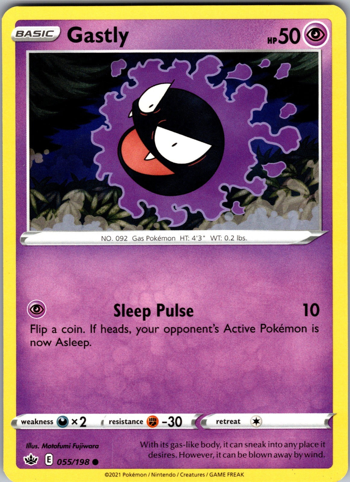 Gastly Common SWSH06: Chilling Reign 055/198 LP