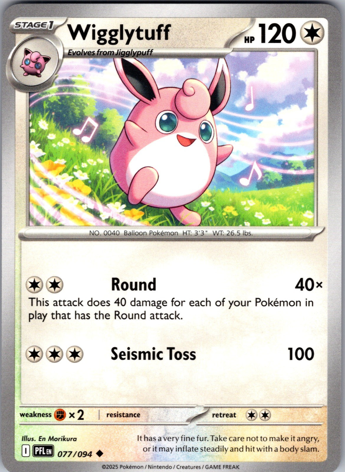 Wigglytuff Uncommon ME02: Phantasmal Flames 077/094 LP
