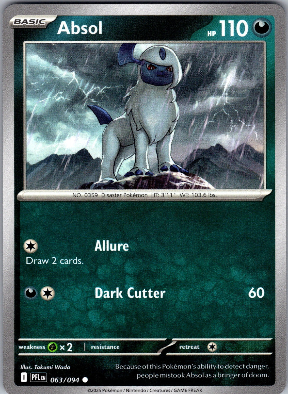 Absol Common ME02: Phantasmal Flames 063/094 LP