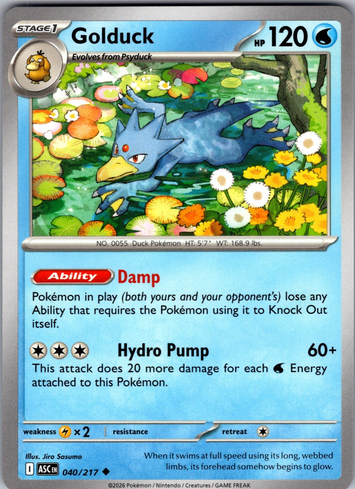 Golduck Uncommon ME: Ascended Heroes 040/217 LP