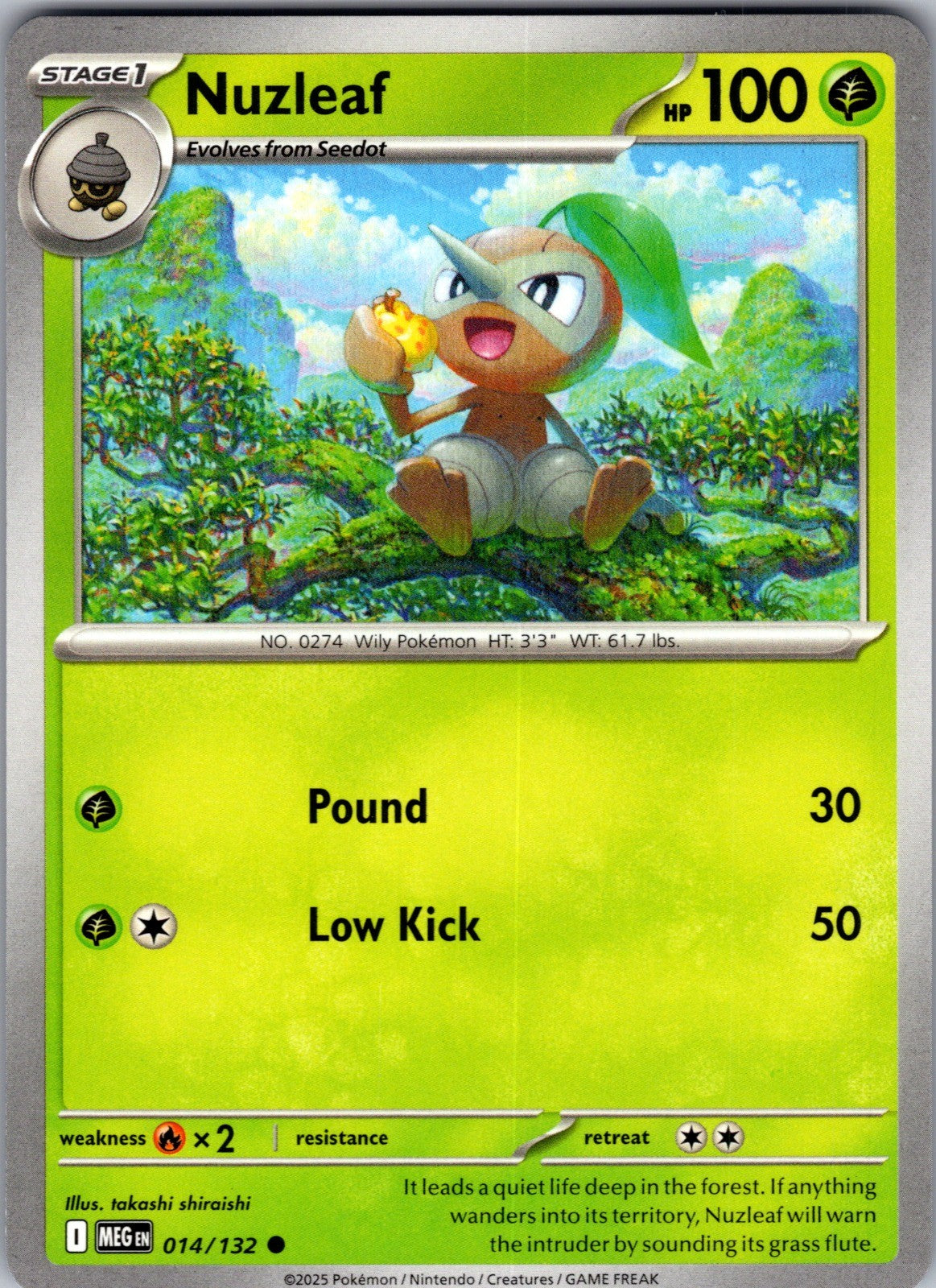 Nuzleaf Common ME01: Mega Evolution 014/132 LP
