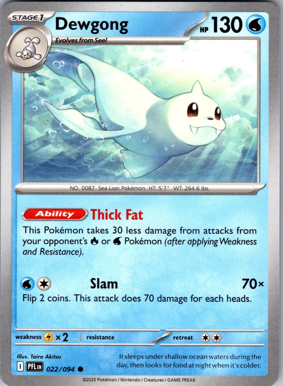 Dewgong Common ME02: Phantasmal Flames 022/094 LP