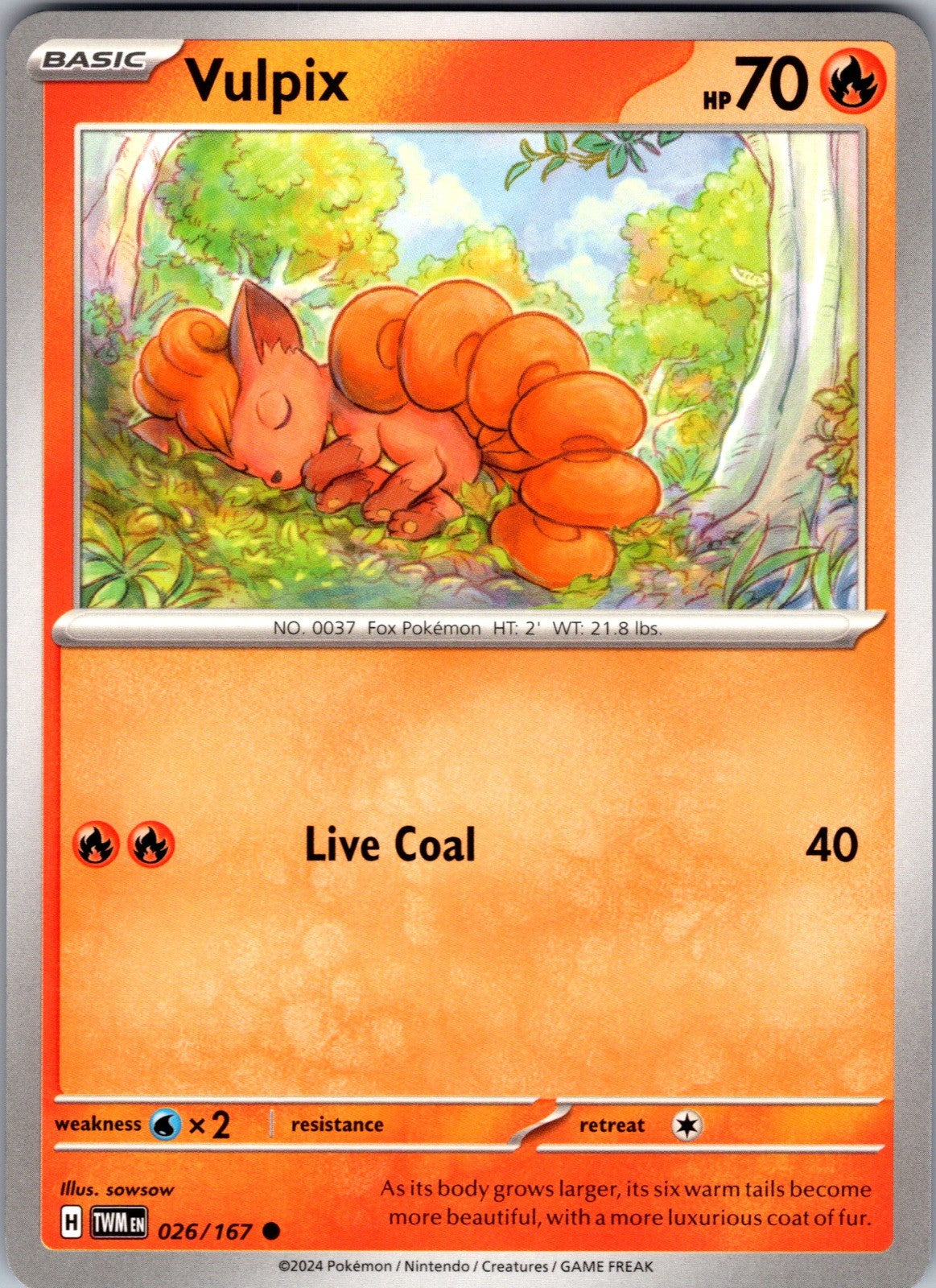 Vulpix Common SV06: Twilight Masquerade 026/167 LP