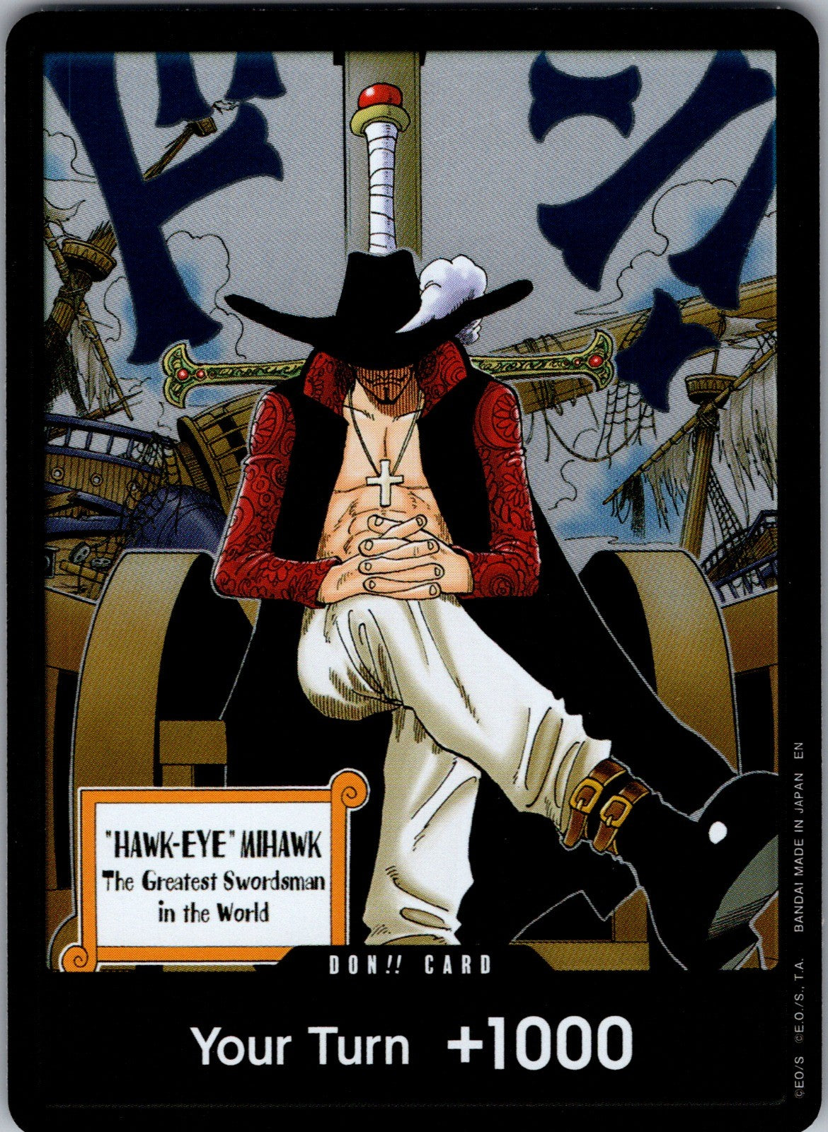 DON!! Card (Dracule Mihawk) DON!! The Azure Sea's Seven LP