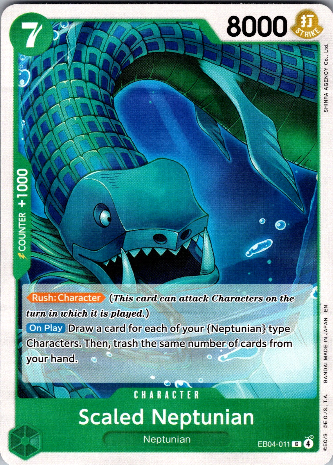 Spotted Neptunian UC A Fist of Divine Speed Release Event Cards OP11-036 LP
