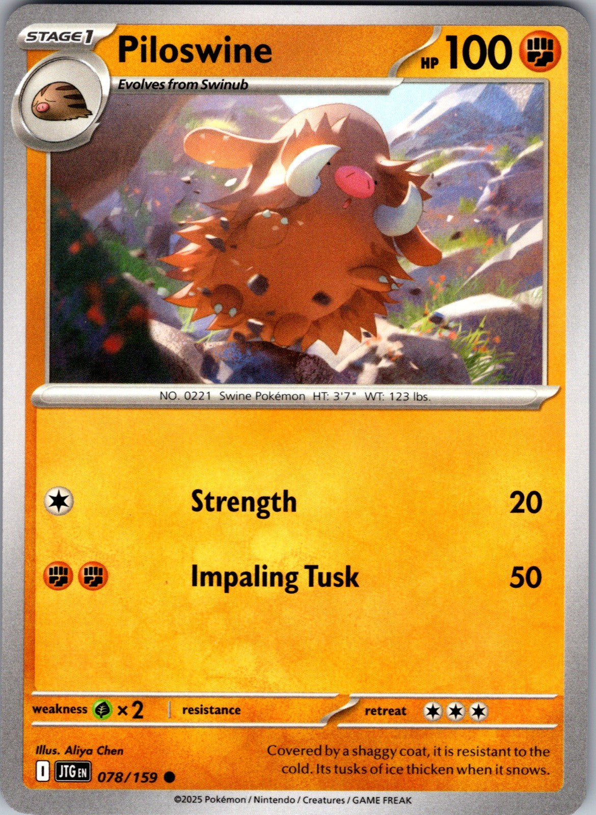 Piloswine Common SV09: Journey Together 078/159 LP