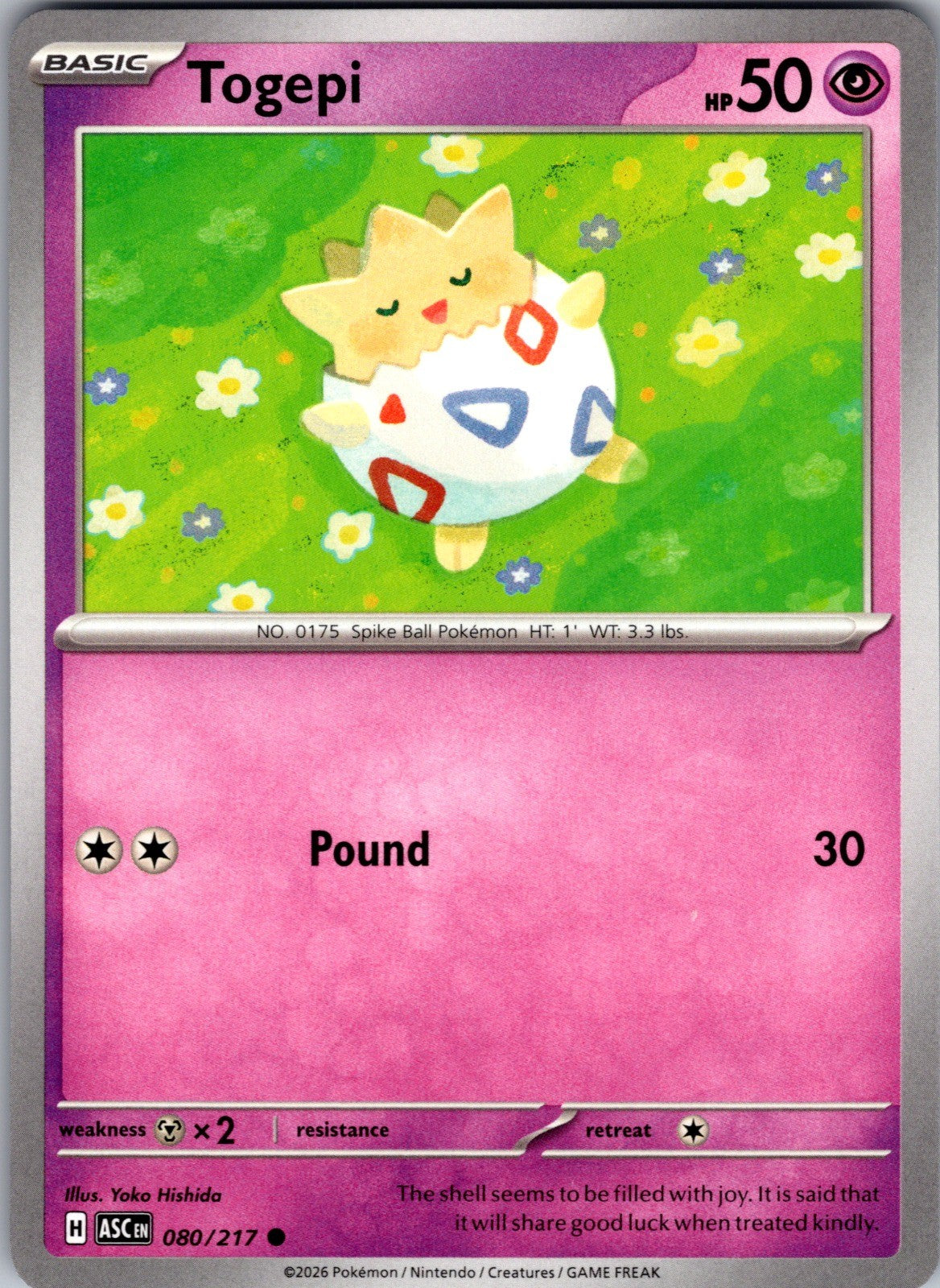 Togepi Common ME: Ascended Heroes 080/217 LP