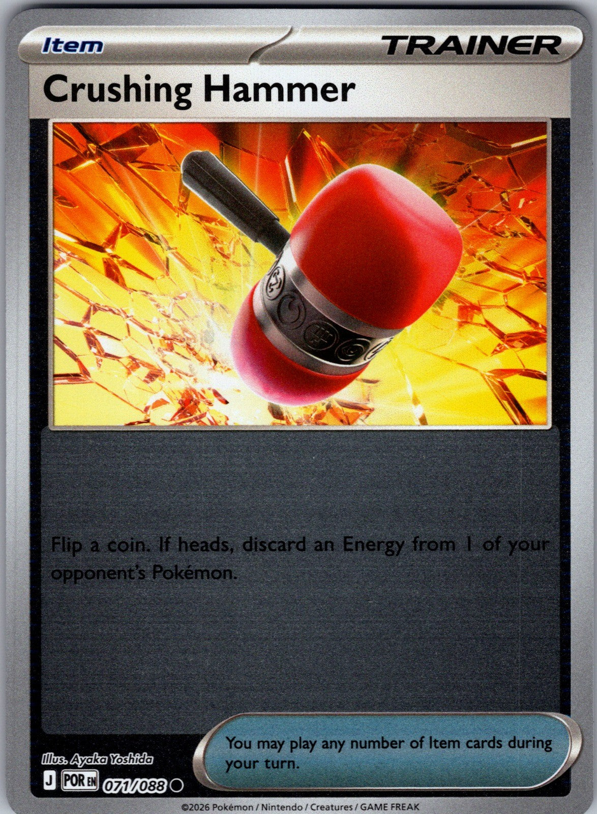 Crushing Hammer Reverse Holo Common ME03: Perfect Order 071/088 LP