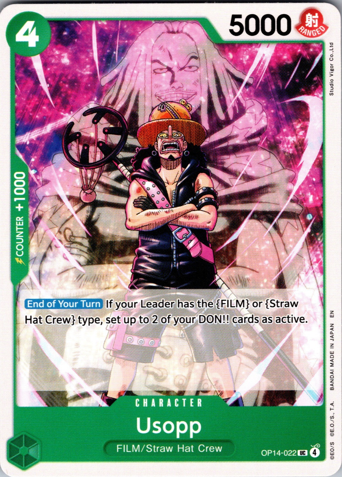 Usopp UC The Azure Sea's Seven Release Event Cards OP14-022 LP